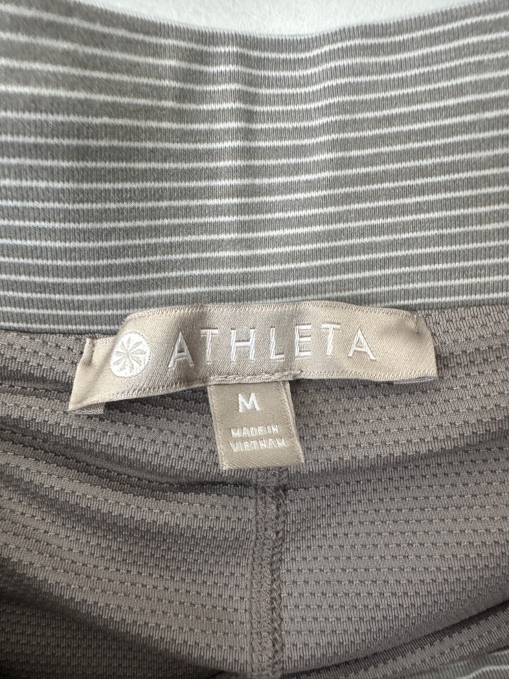 Athleta Gray Striped Active Skort with Built-In Shorts - Picture 5 of 6